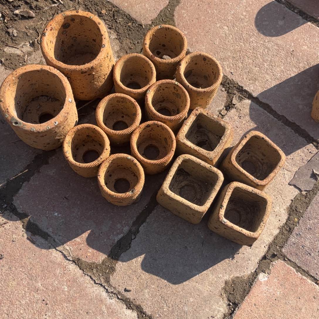 8***1泥塑古镇炻陶花盆