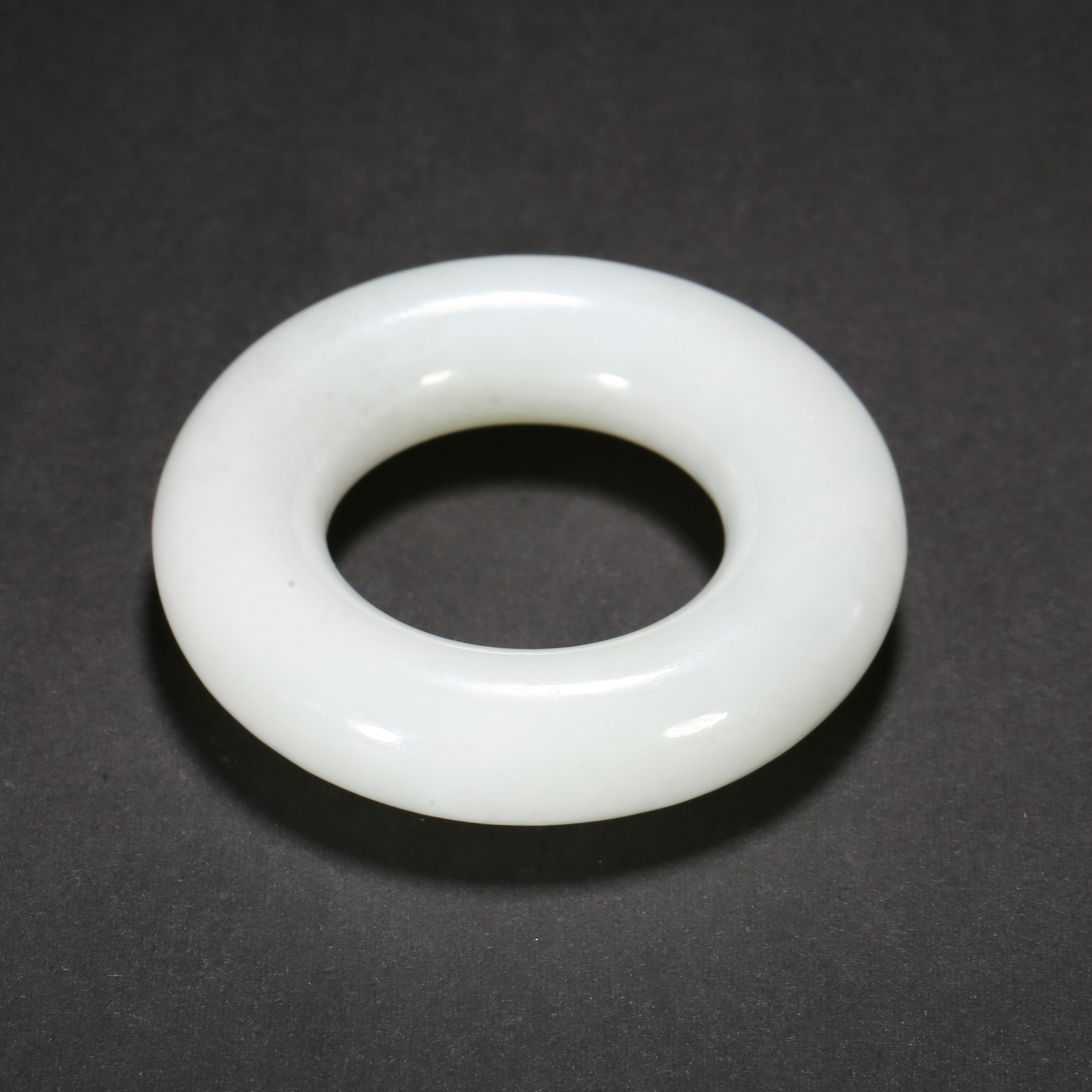 清代*白玉袈裟环/12JTY3725/和田玉【北京文博】