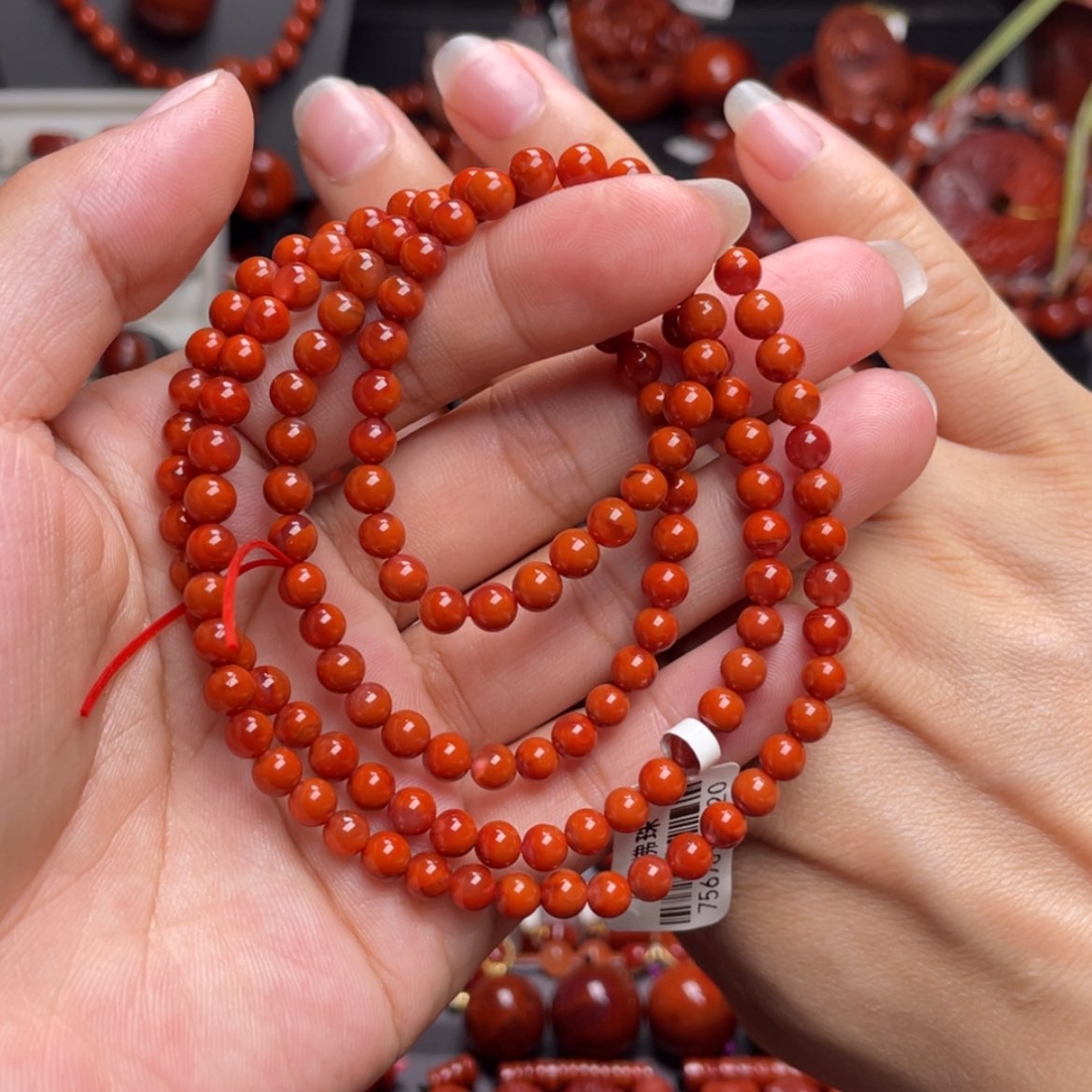 【闪购商品】南红玛瑙5mm多圈未镶嵌带**瑰