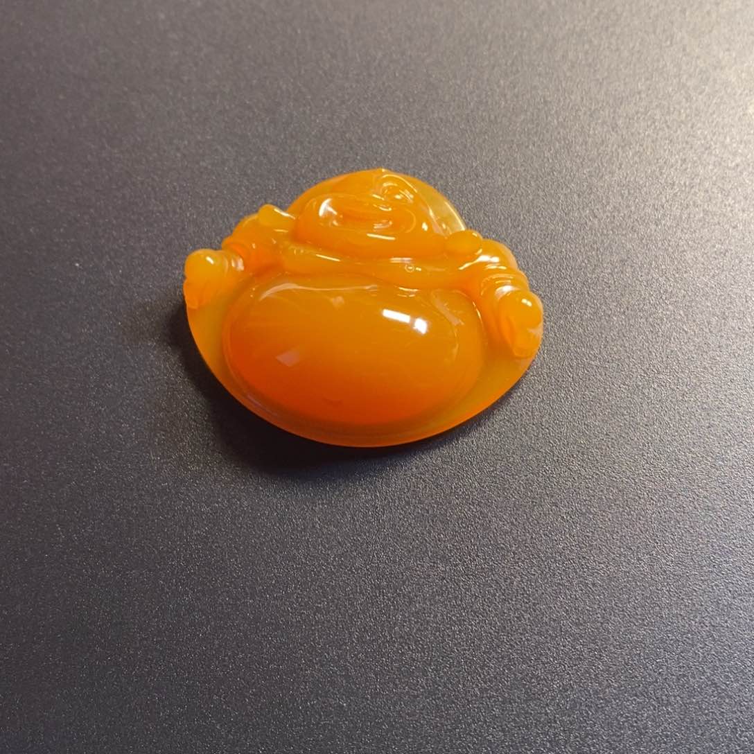 石英质玉（黄龙玉）颈饰未镶嵌遥*鲲