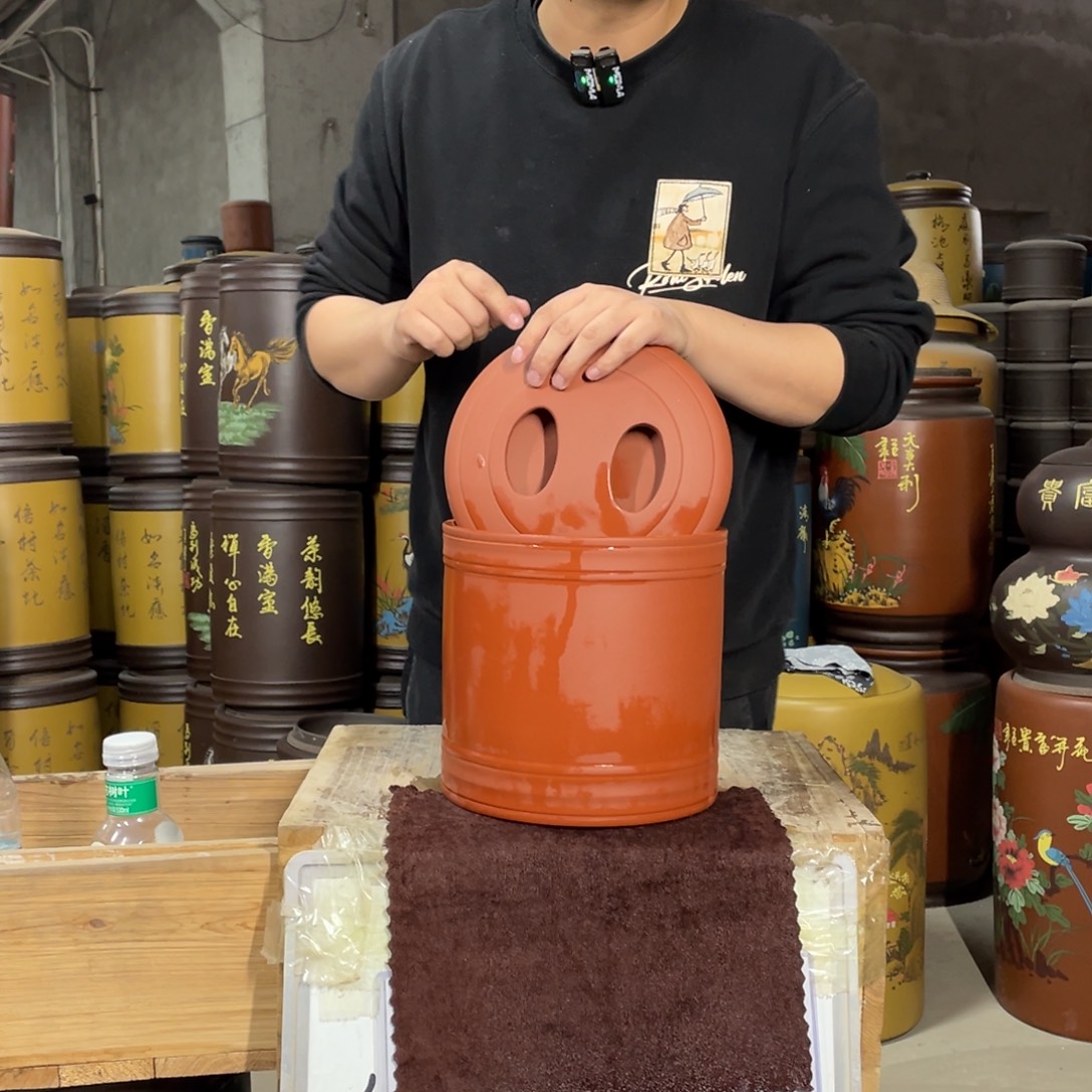 宜兴原矿紫砂茶叶罐