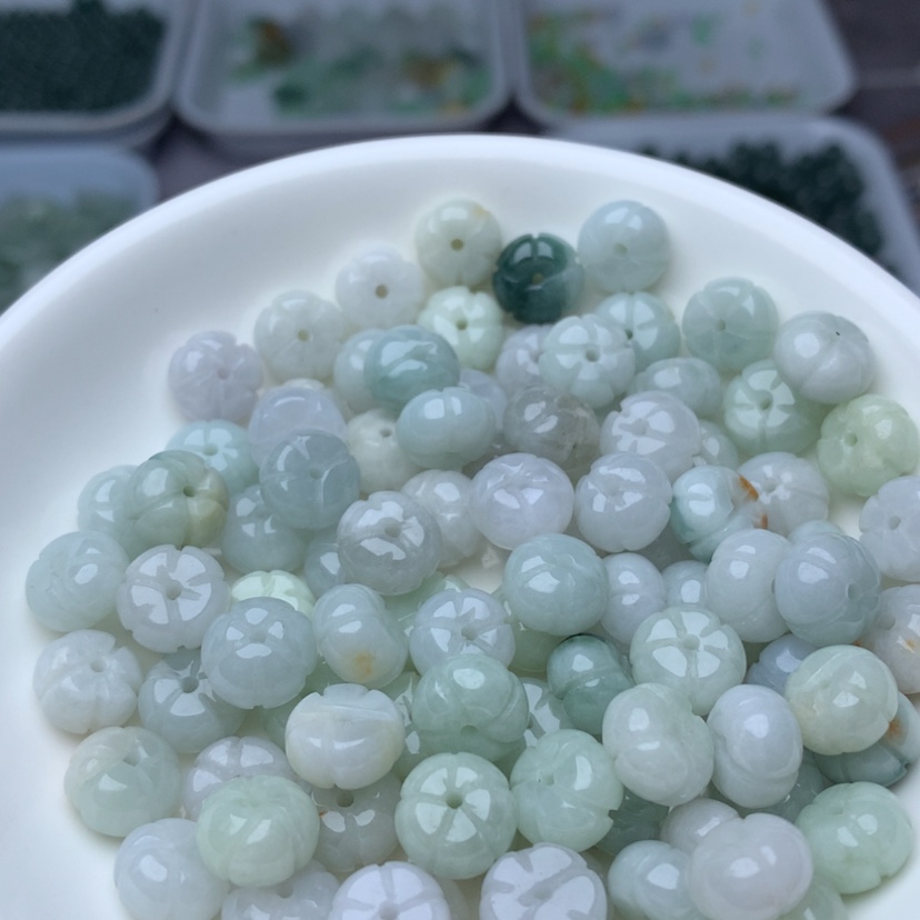 【闪购商品】翡翠手链未镶嵌卡6*9南瓜20个