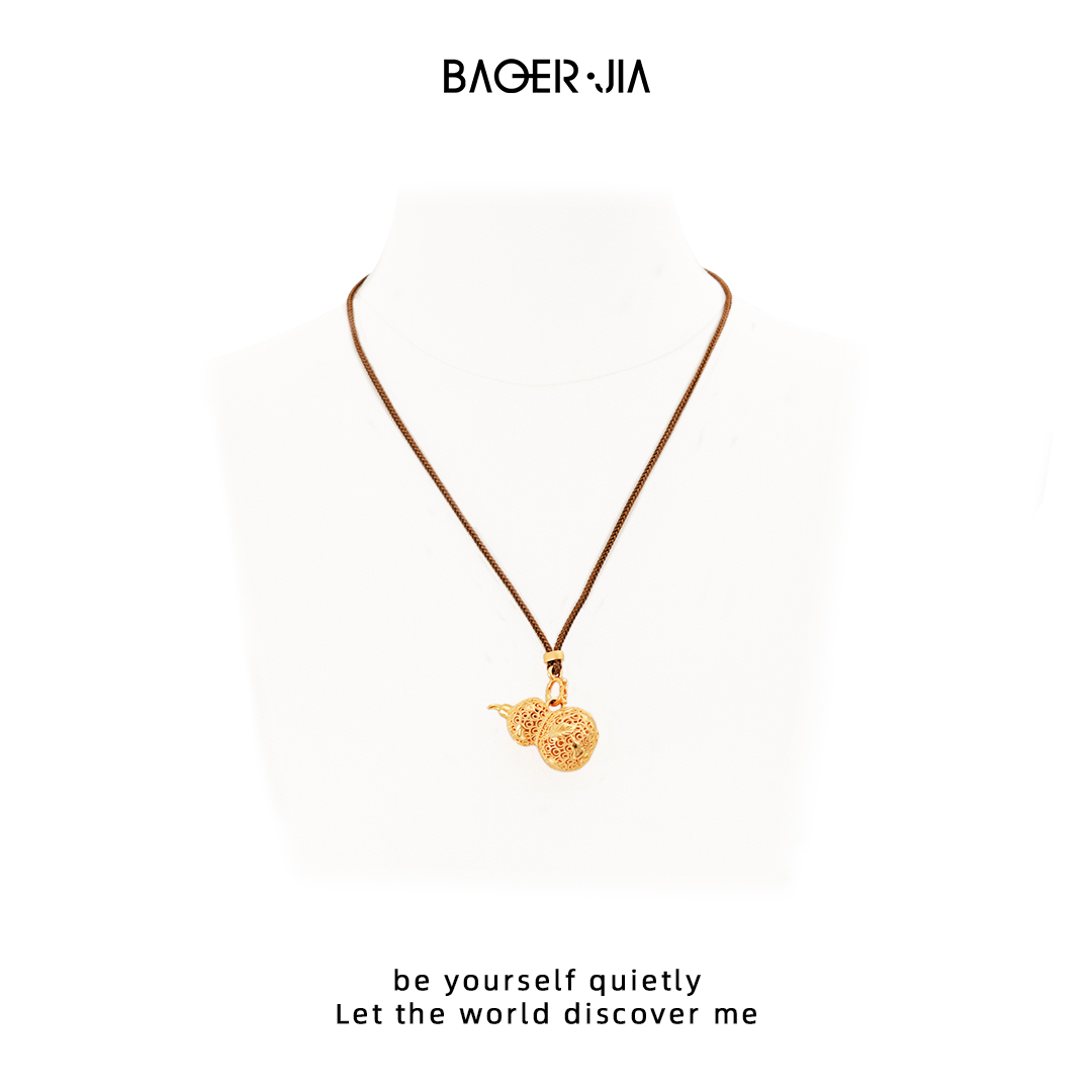 非金属棉绳项链 6-【金丝葫芦】宝儿家含幂BQ29725103铜镀24K金葫芦