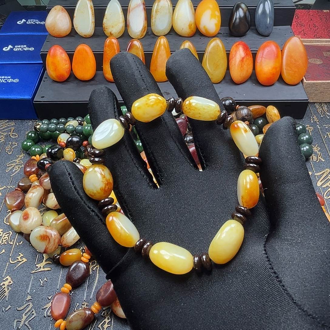 和田玉未镶嵌套链