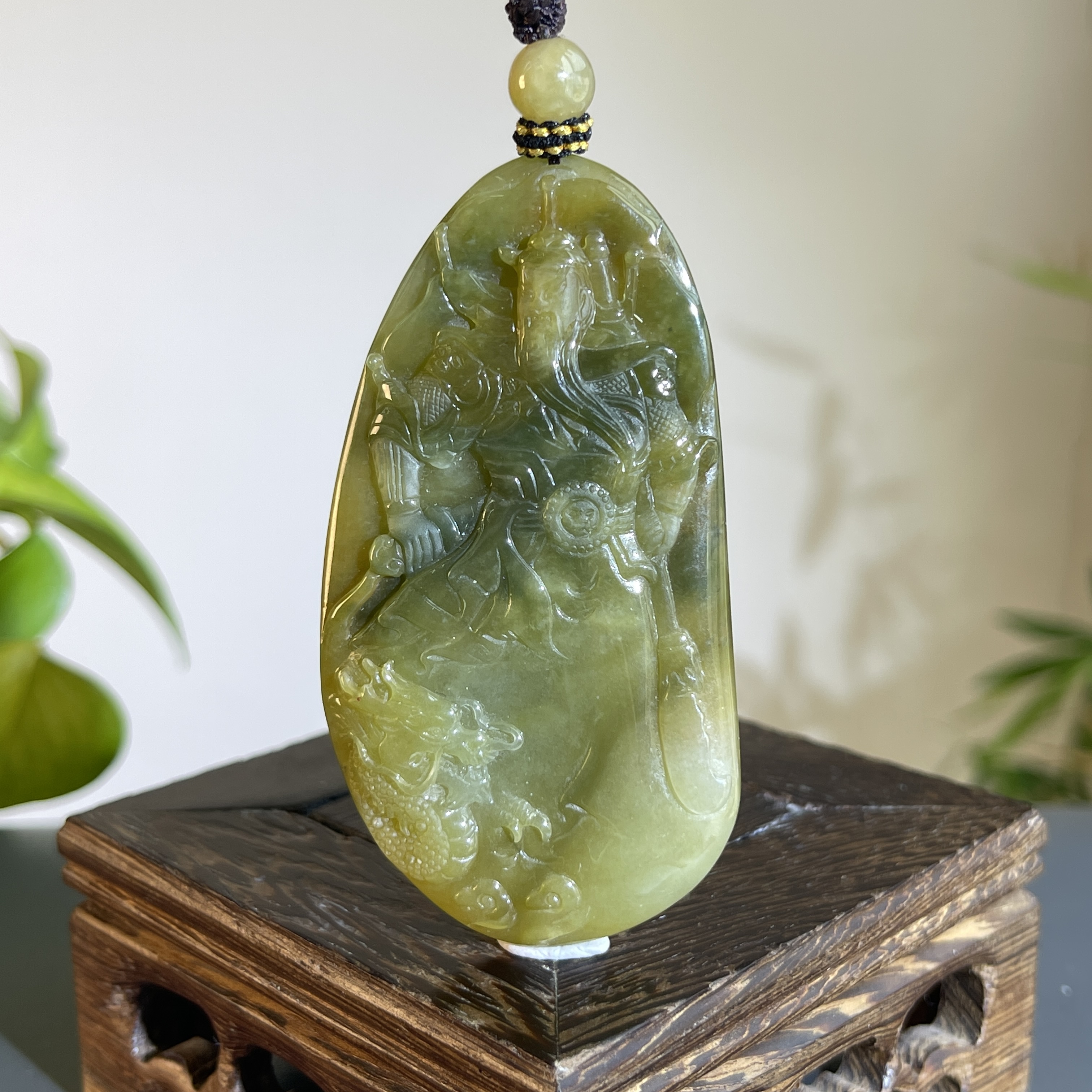 JCB03-124 天然缅甸A货翡翠  关二爷