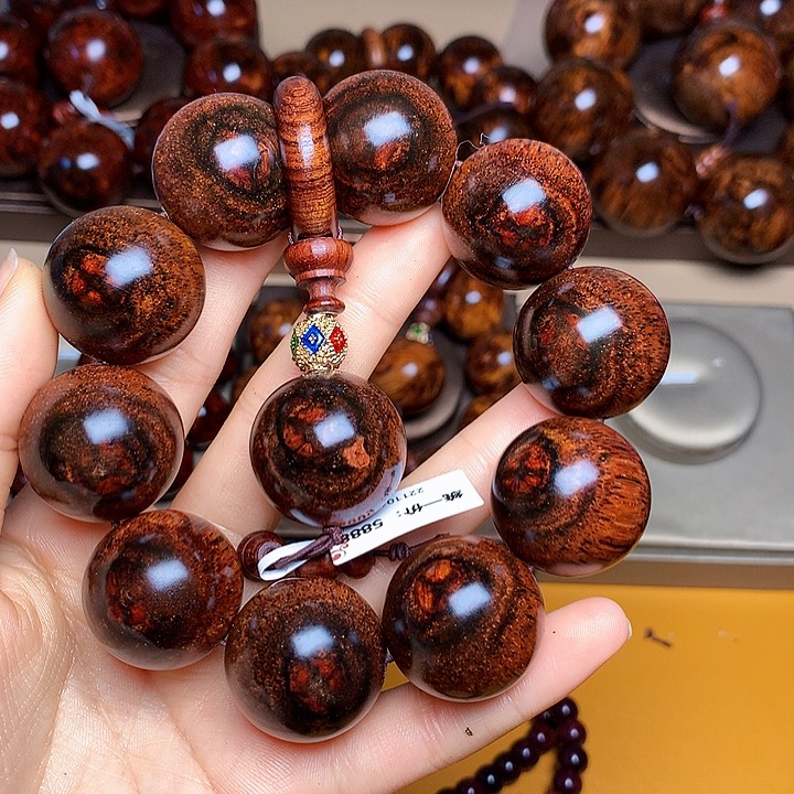 花梨木类手串/手链黄花梨风化料老挝花梨土埋料2.5