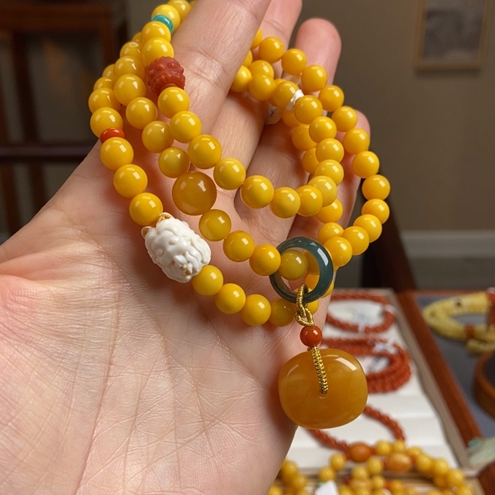 琥珀手链未镶嵌蜜蜡手串7