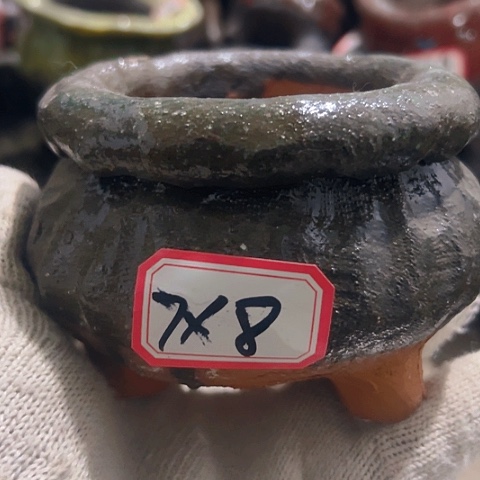 红陶粗陶花盆手工