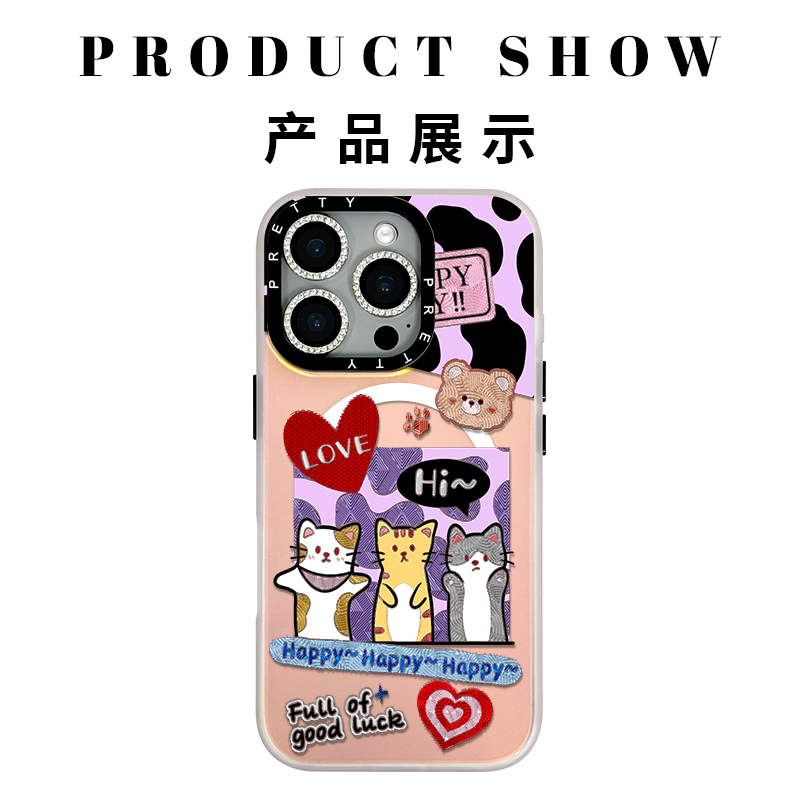 适用苹果iphone16promax高级鎏金手机壳16/15/14/13个性炫彩潮牌