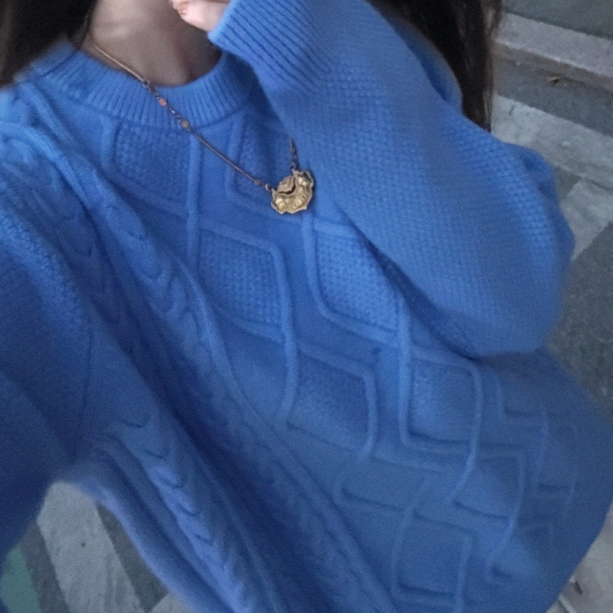 9279#戴戴老钱风慵懒高级感小众设计感品质毛衣