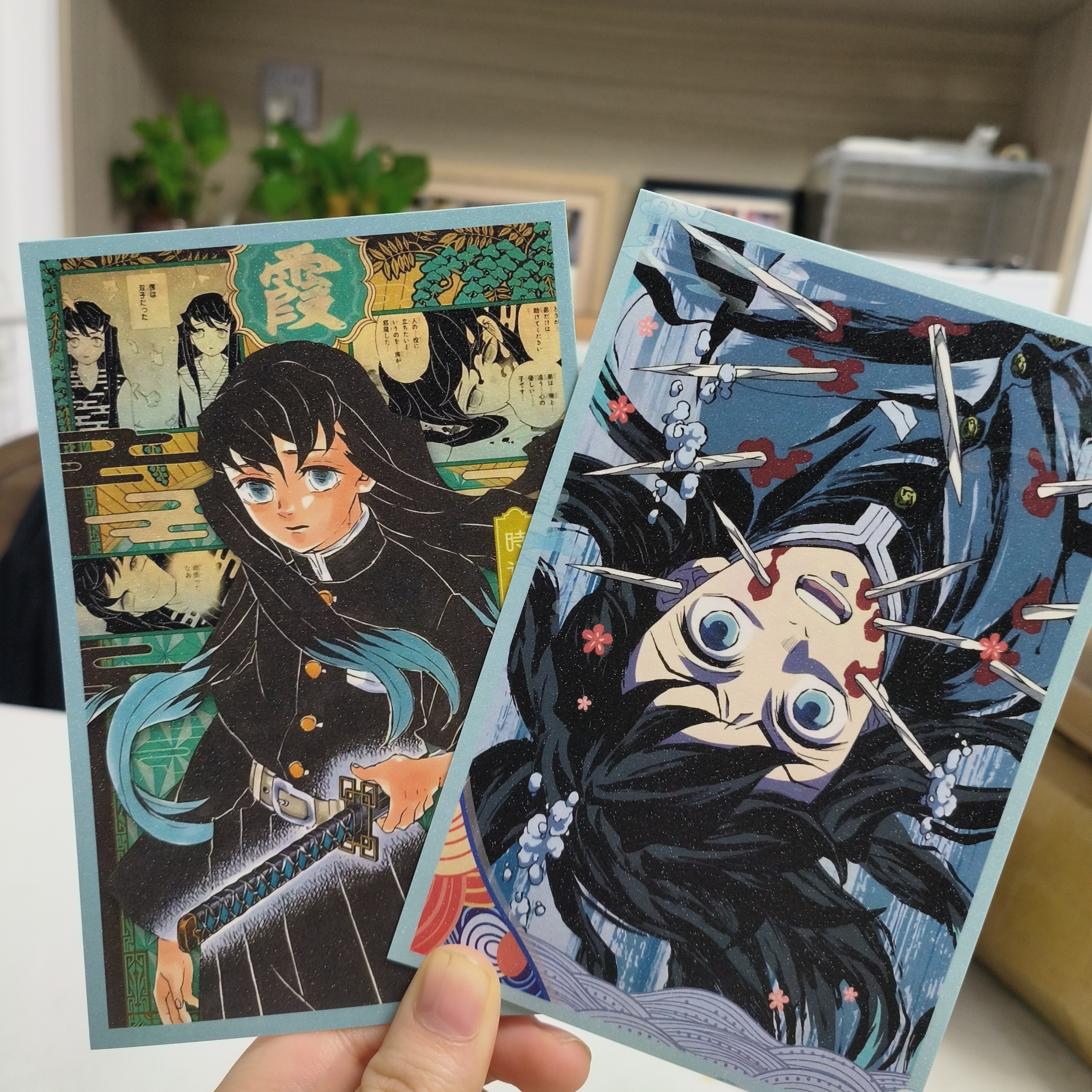 【盲抽】鬼灭之刃二创幕间原画系列双面加厚覆膜明信片12✖️18