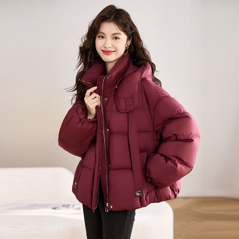 爆2025秋冬新款棉服女短款加厚泡芙云朵小个子面包服棉服外套