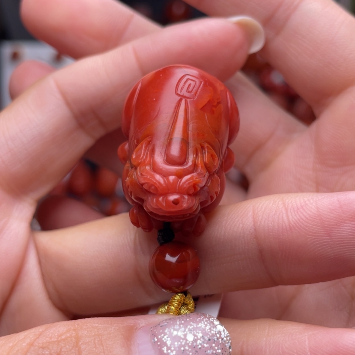 【闪购商品】南红玛瑙招财貔貅未镶嵌