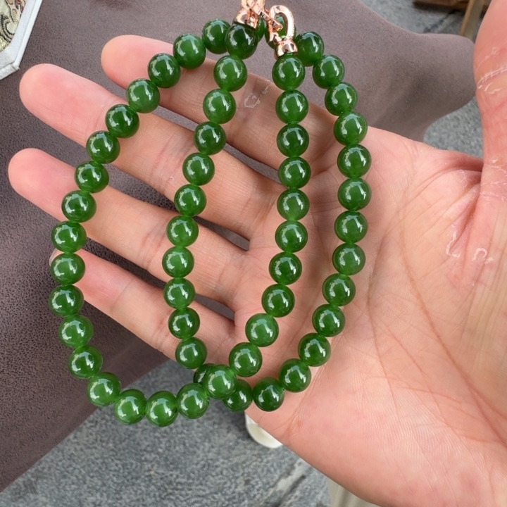 和田玉（碧玉）未镶嵌项链