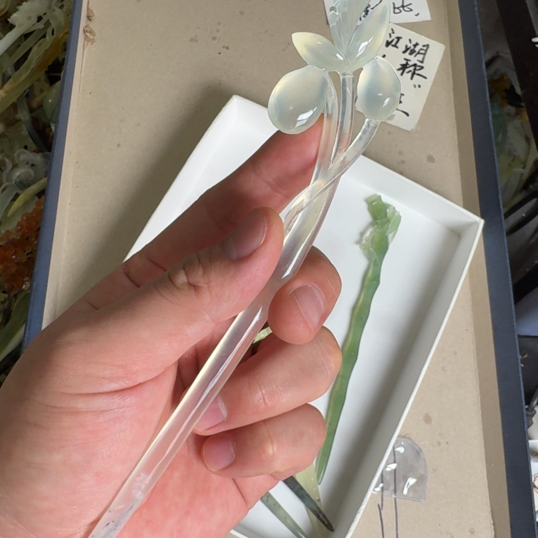 岫玉发饰未镶嵌明君玉簪贼拉好看