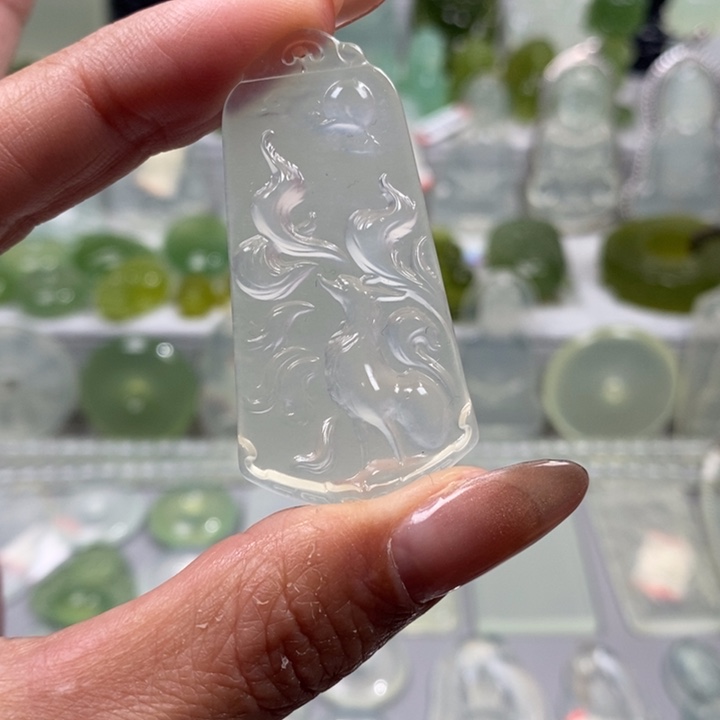 蛇纹石玉未镶嵌手把件韵*