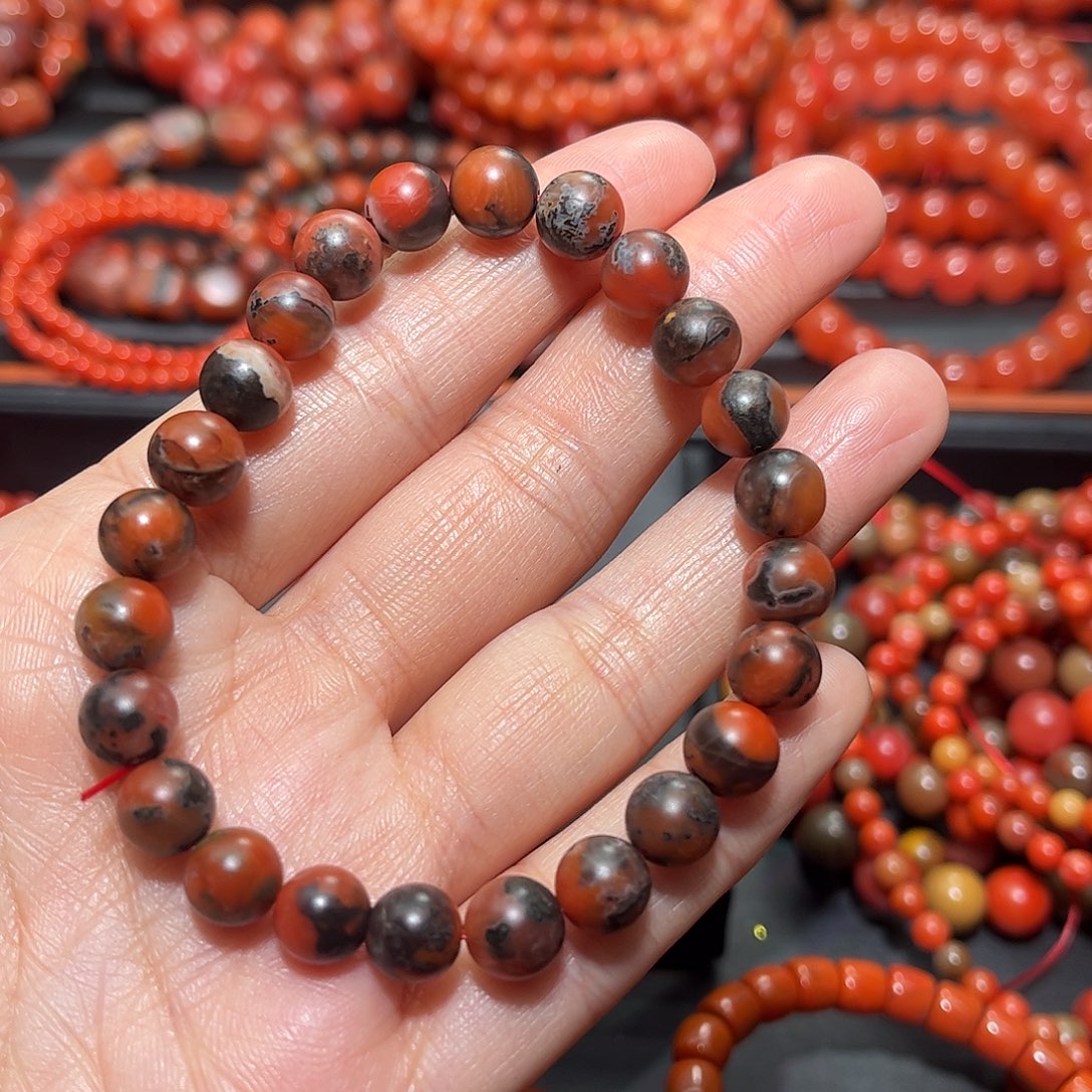 南红玛瑙手链未镶嵌