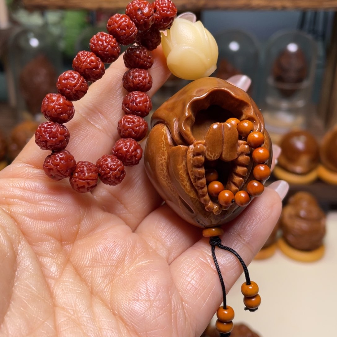 橄榄核吊坠肯*镂空死神无相手把