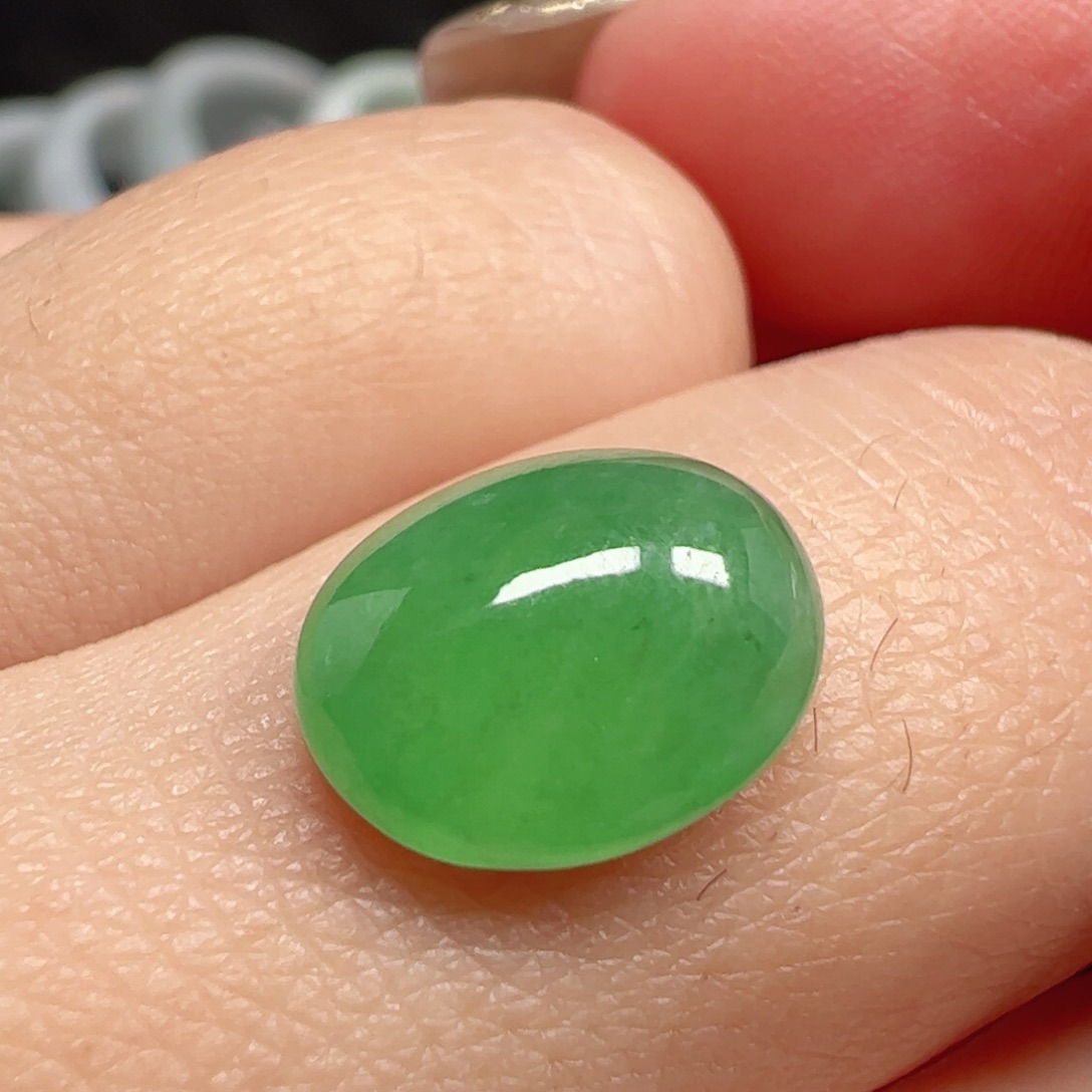 翡翠未镶嵌耳饰蛋面