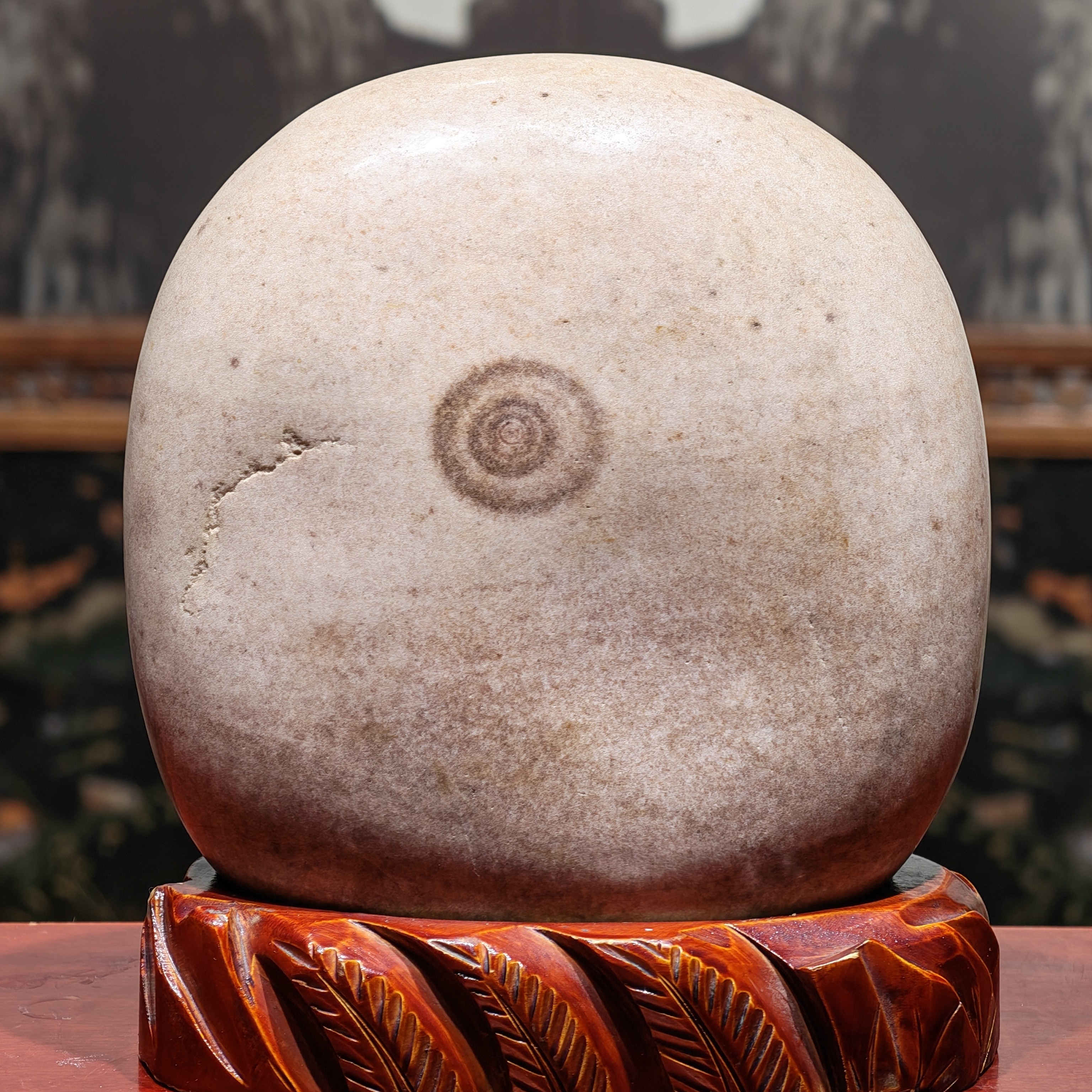 精品黄河石摆件“独具慧眼”