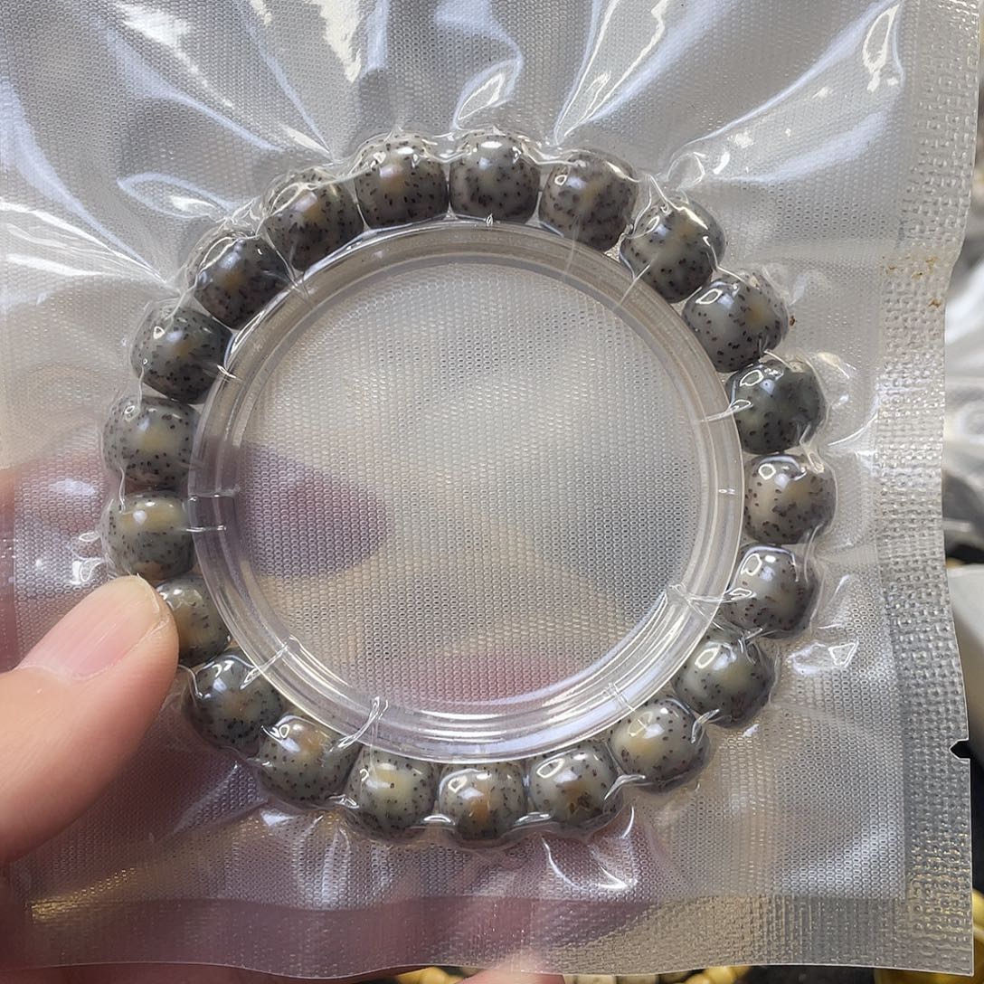 星月菩提吊坠原生态石玉料糯冰火烧云