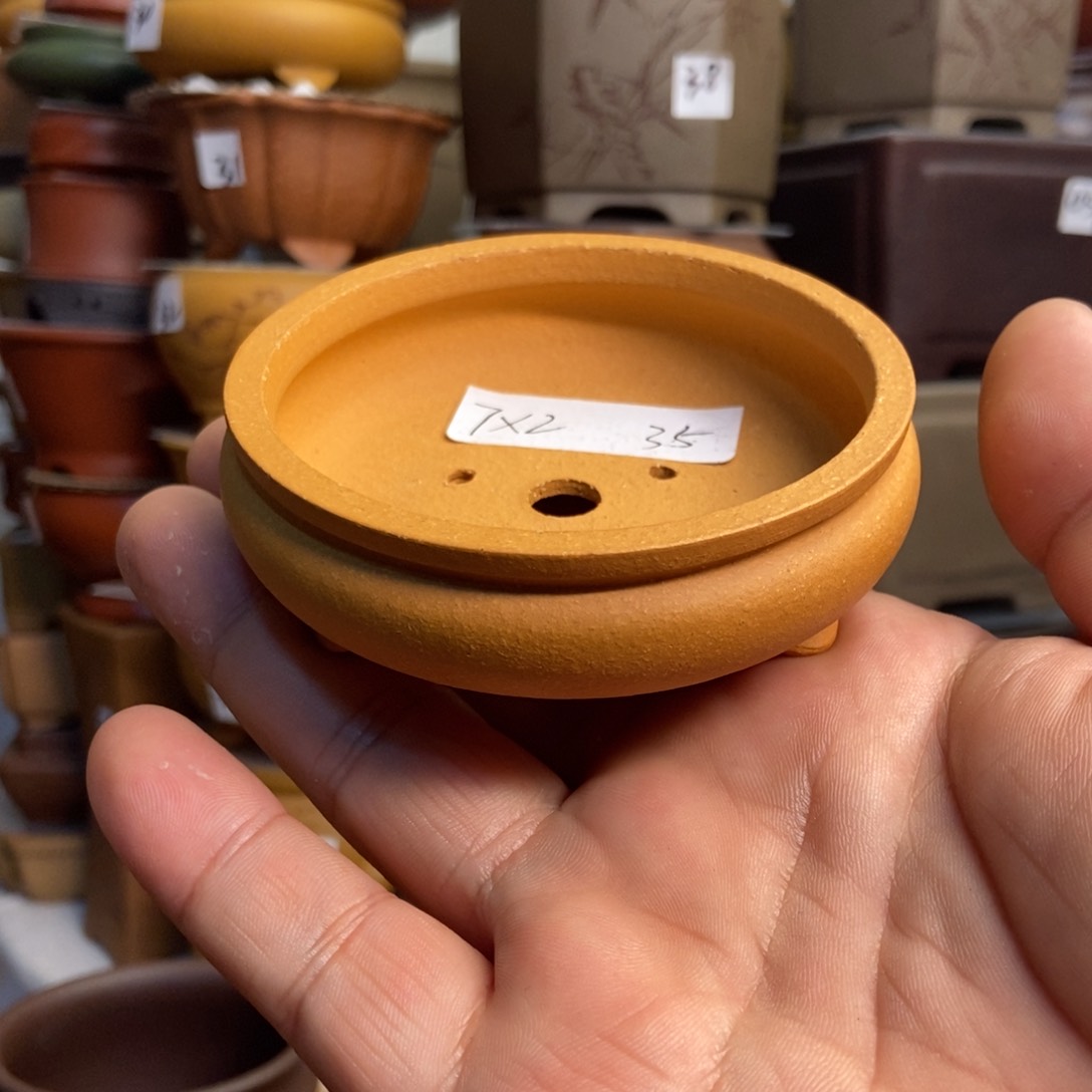 紫砂花盆内口经尺寸7×2