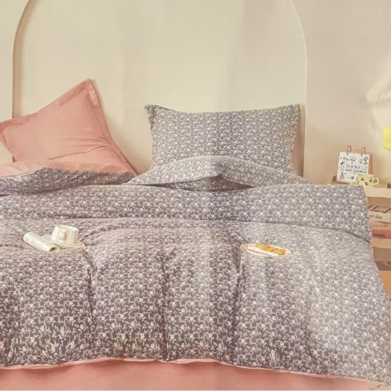 舒柔棉被罩--花田错灰