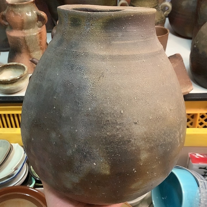 备前烧大罐一个备前烧