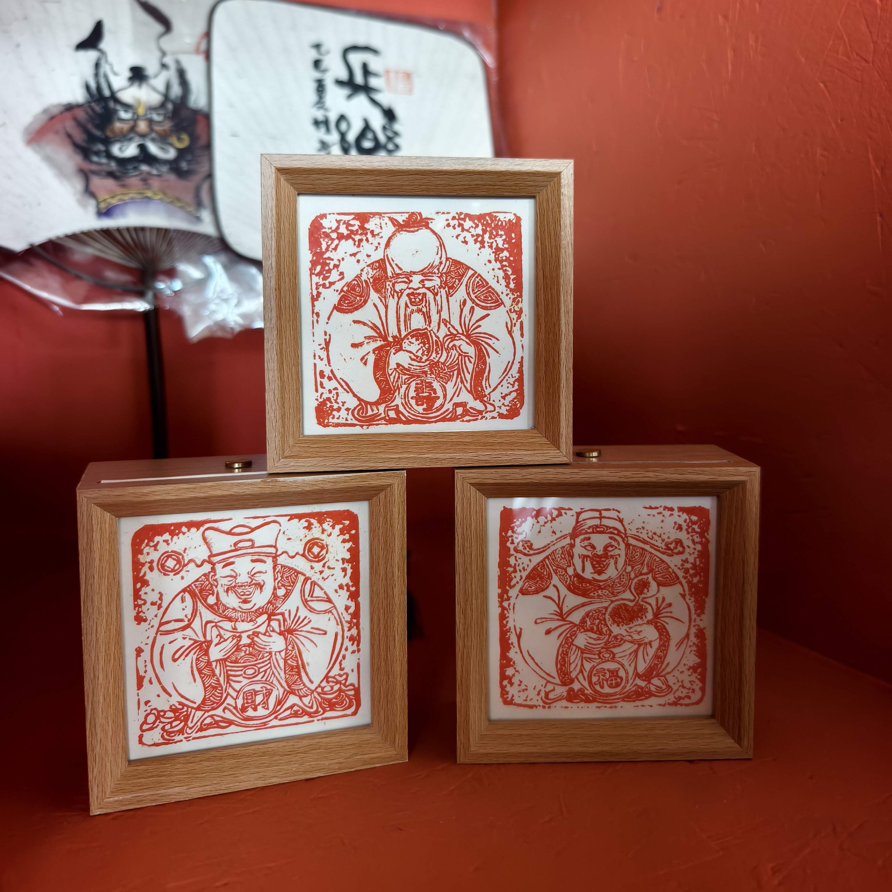 小众高级感篆刻朱砂钤印【福/寿/财】小夜灯适合床头书桌送亲友长辈