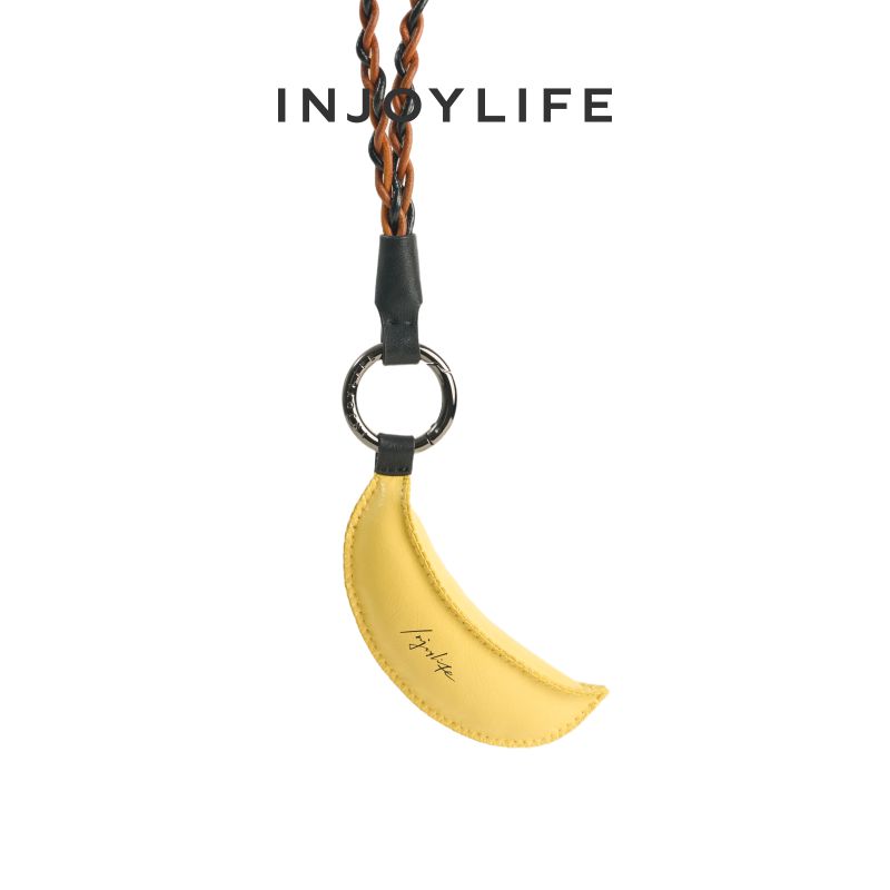 INJOYLIFE包包挂饰 蕉好运 皮质挂件 交好运福袋钥匙扣情侣挂件