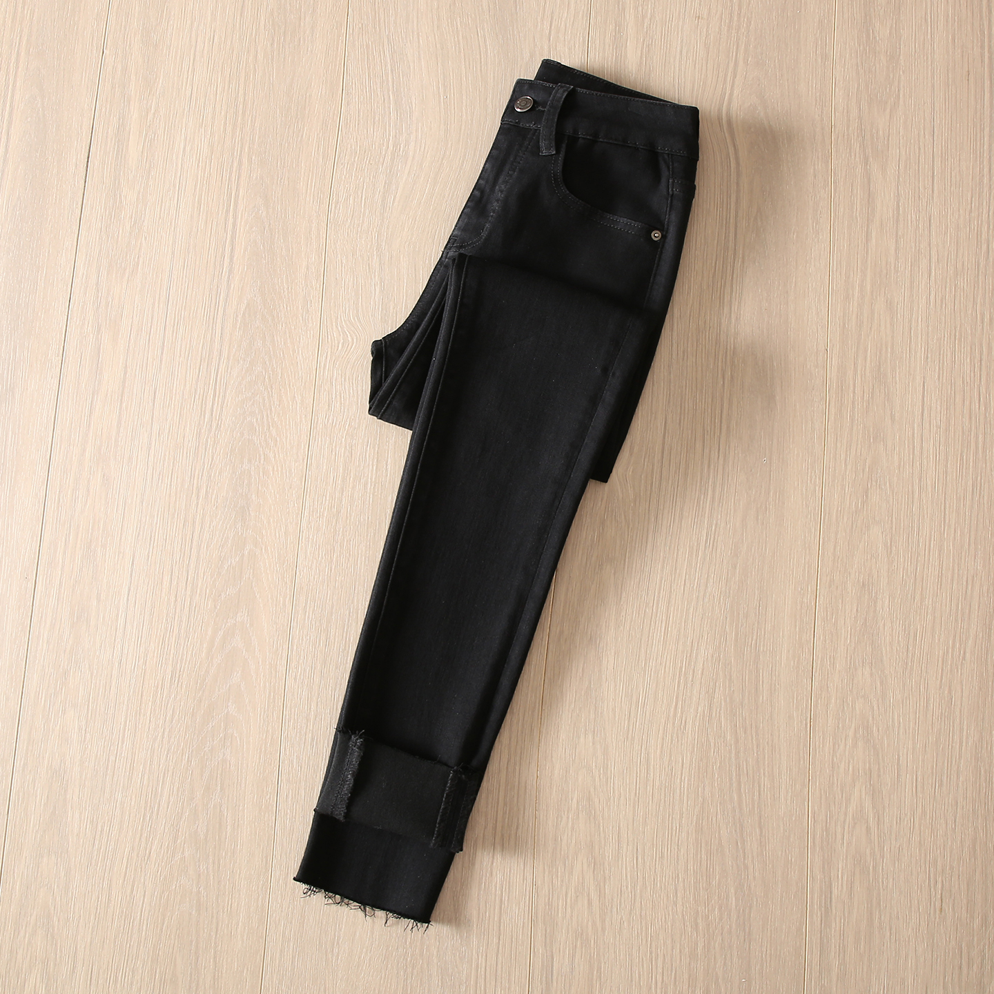 小脚牛仔裤女2025秋季爆款高腰修身显瘦紧身时尚黑色弹力铅笔裤子