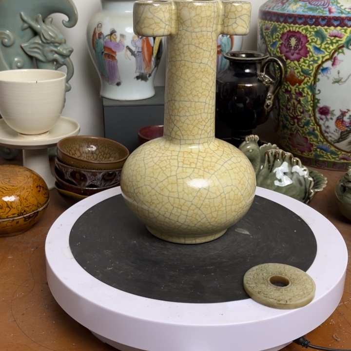 紫砂花瓶瓷器瓷器