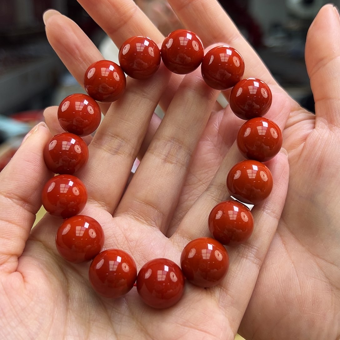 南红玛瑙保山典藏手串14mm多样性发一未镶嵌