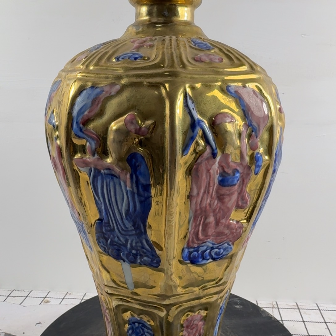 波***瓶粉彩人物故事陶瓷瓶