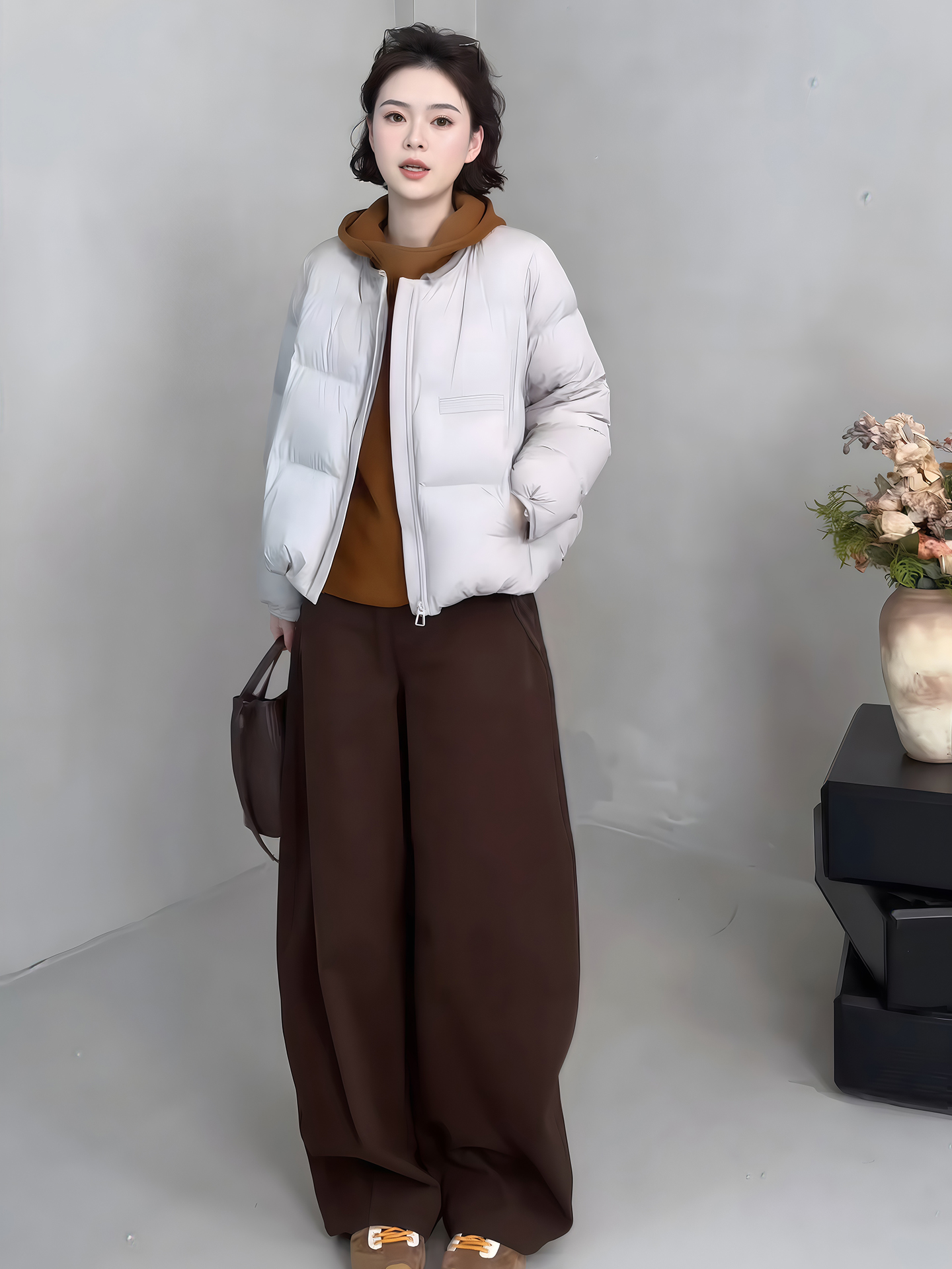 秋冬新款白鸭绒羽绒服加厚短款休闲2025高级感通勤小个子保暖外套