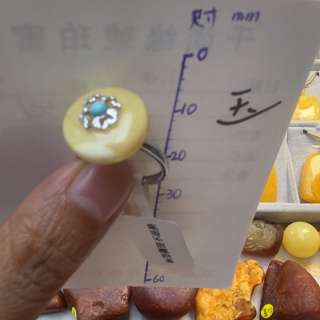 琥珀银S925镶嵌珠宝奇石