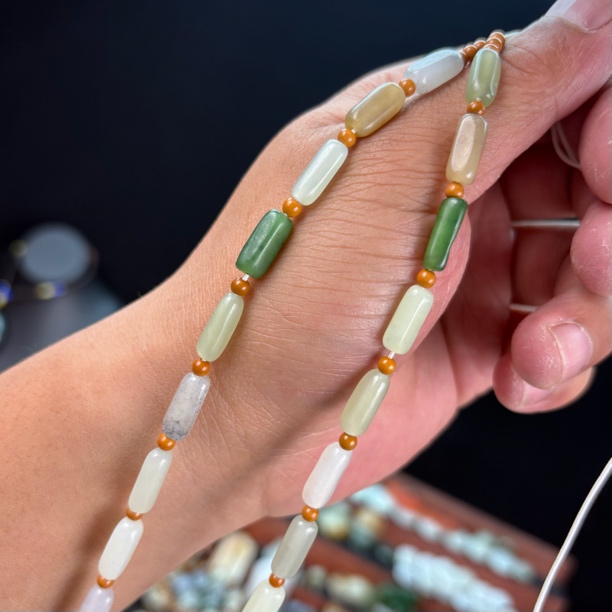 周长60cm和田玉项链珠链绳吊坠绳