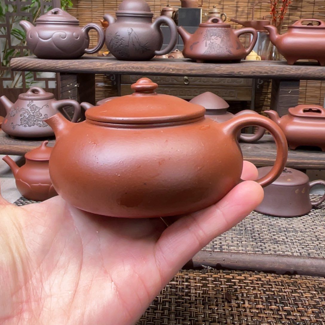 紫砂茶壶宜兴原矿紫砂手工制150