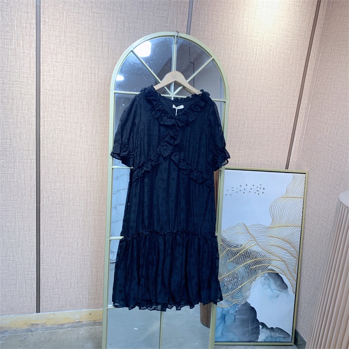 AA298黑色孕妇裙子100-130