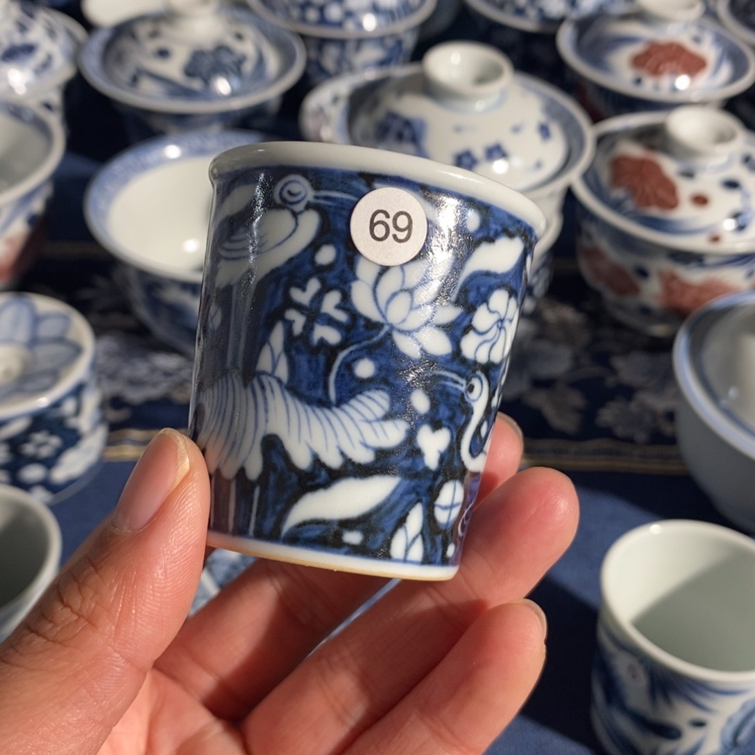 缸景德镇手工手绘茶具 一鹭