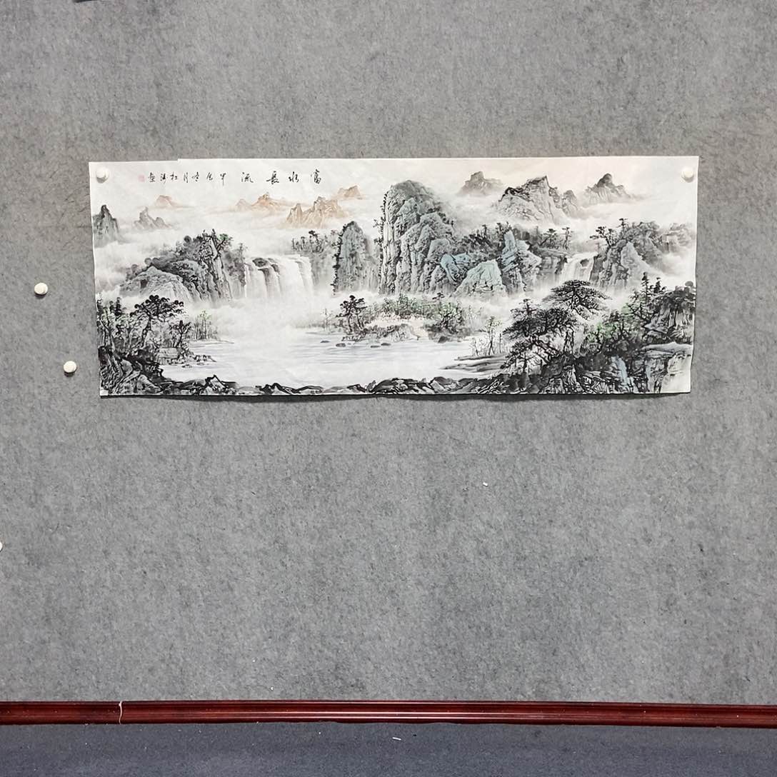 国画小六尺山水一副