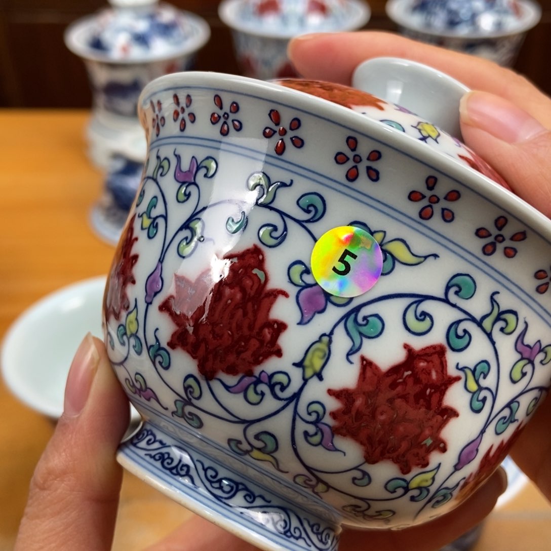 手绘现代茶具非古董