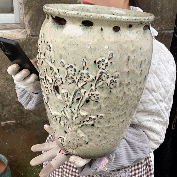 紫砂花盆正品口25高35