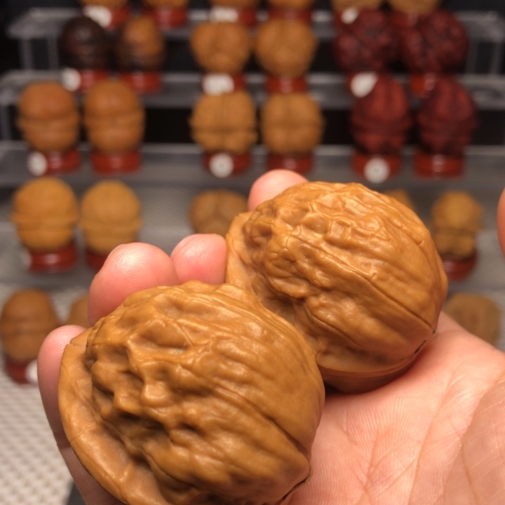 把件文玩核桃4云纹桃心