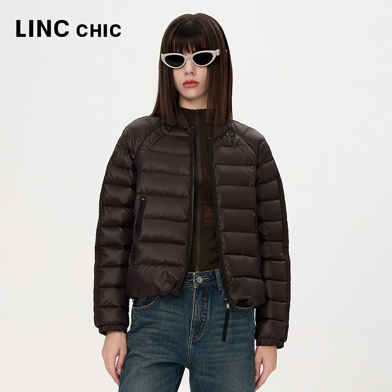 LINC金羽杰2024年秋季新款轻薄短款机能感超轻羽绒服女Y24801085