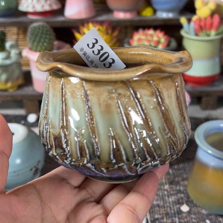 口7高7 手工花盆满30包邮