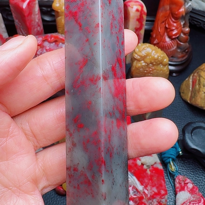 化***6昌化鸡血石昌化鸡血精品印章