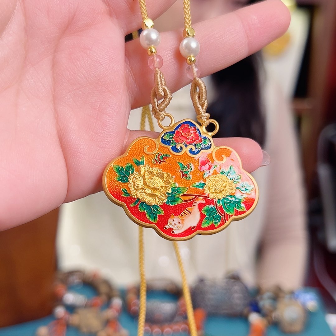 夏****925银珐琅锦和原创设计款吊坠