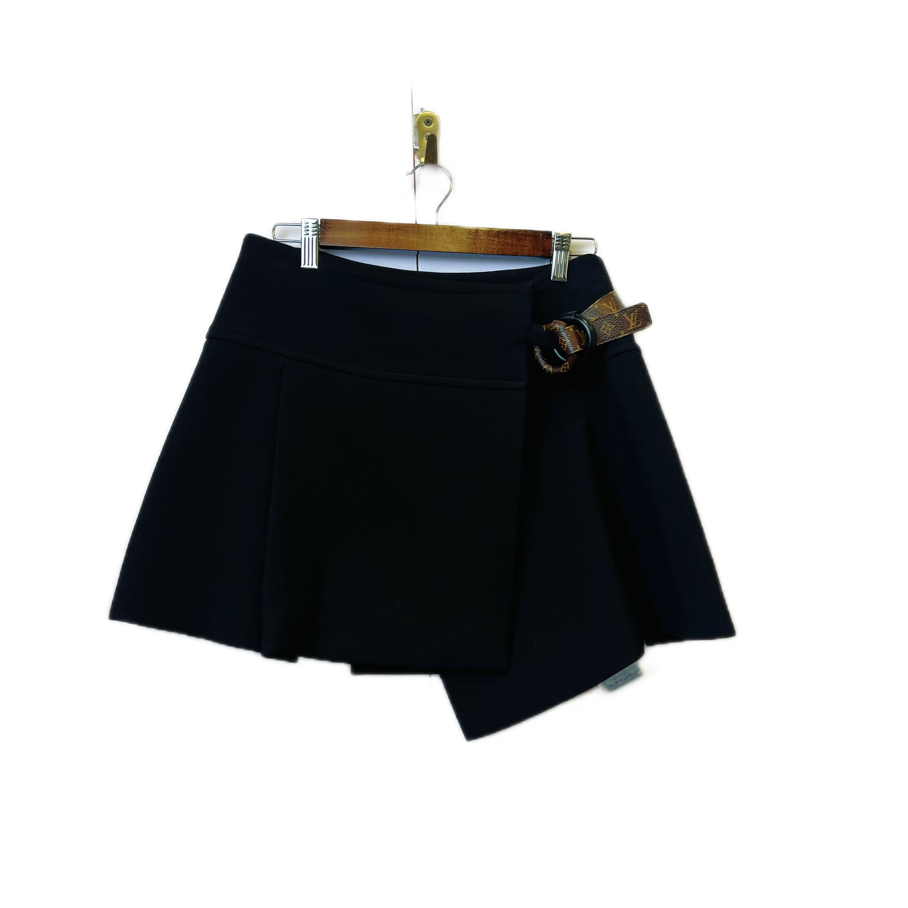 99新 LouisVuitton/路易威登 02346 老花拼皮百褶短裙 36码