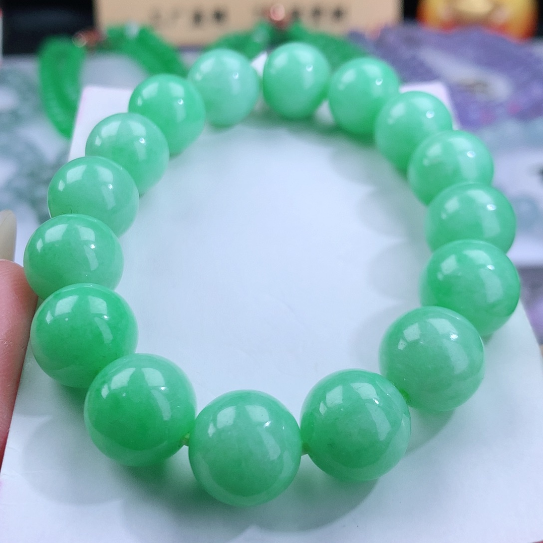 翡翠手链未镶嵌卡12.5mm